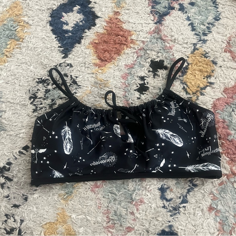 Hot Topic Harry Potter Spells Swim Bikini Top M